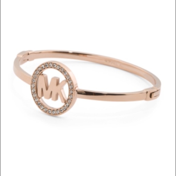 Michael Kors Jewelry - MAKE AN OFFER! Michael Kors Rose Gold Logo Bangle
